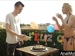 son gets birthday anal surprise from Mom 8 min
